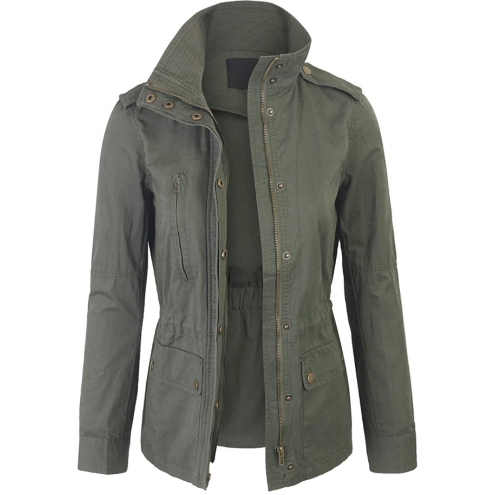 Amazon KOGMO Women’s Military Anorak Safari Jacket with Pockets